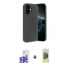 MARSİLYAN™- iPhone 17 Kılıf Kozmos Yansıma Özel Seri - Siyah Joko Magic 5D Hayalet Cam + Siyah Bilvis Titan Kamera Lens