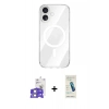 MARSİLYAN™- iPhone 17 Kılıf Kutup Klasik Serisi - Şeffaf Pasifik Cam Ekran Koruyucu + Bilvis Titan Kamera Lens - GS