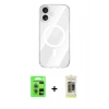 MARSİLYAN™- iPhone 17 Kılıf Kutup Klasik Serisi - Siyah Joko Magic 5D Hayalet Cam + Raze Metal Kamera Lens - AKYL