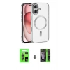 MARSİLYAN™- iPhone 17 Kılıf Nova Işık Özel Seri - Şeffaf 360 Full Body Arka Koruyucu + Raze Metal Kamera Lens - GI