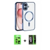 MARSİLYAN™- iPhone 17 Kılıf Nova Işık Özel Seri - Şeffaf 360 Full Body Arka Koruyucu + Raze Metal Kamera Lens - AKYL