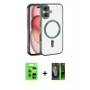 MARSİLYAN™- iPhone 17 Kılıf Nova Işık Özel Seri - Şeffaf 360 Full Body Arka Koruyucu + Raze Metal Kamera Lens - AKYL
