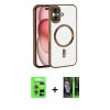 MARSİLYAN™- iPhone 17 Kılıf Nova Işık Özel Seri - Şeffaf 360 Full Body Arka Koruyucu + Raze Metal Kamera Lens - AKYL