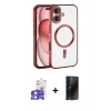 MARSİLYAN™- iPhone 17 Kılıf Nova Işık Özel Seri - Siyah 3D Antistatik Hayalet Cam Ekran Koruyucu + Bilvis Titan Kamera Lens - GS