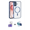 MARSİLYAN™- iPhone 17 Kılıf Nova Işık Özel Seri - Siyah 3D Antistatik Seramik Nano Ekran Koruyucu + Bilvis Titan Kamera Lens - SH
