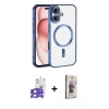 MARSİLYAN™- iPhone 17 Kılıf Nova Işık Özel Seri - Siyah Bilvis 3D Cam Ekran Koruyucu + Bilvis Titan Kamera Lens - AKYL