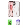 MARSİLYAN™- iPhone 17 Kılıf Nova Işık Özel Seri - Siyah Bilvis 5in1 3D Magic Cam Ekran Koruyucu + Raze Metal Kamera Lens - GI