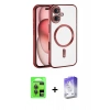 MARSİLYAN™- iPhone 17 Kılıf Nova Işık Özel Seri - Siyah Bilvis 5in1 3D Magic Cam Ekran Koruyucu + Raze Metal Kamera Lens - GI