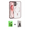 MARSİLYAN™- iPhone 17 Kılıf Nova Işık Özel Seri - Siyah Bilvis Hayalet Cam Ekran Koruyucu + Raze Metal Kamera Lens - AKYL