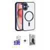 MARSİLYAN™- iPhone 17 Kılıf Nova Işık Özel Seri - Siyah Bilvis Hayalet Cam Ekran Koruyucu + Bilvis Titan Kamera Lens - GS