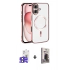 MARSİLYAN™- iPhone 17 Kılıf Nova Işık Özel Seri - Siyah Bilvis Hayalet Cam Ekran Koruyucu + Bilvis Titan Kamera Lens - SH