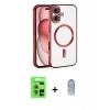 MARSİLYAN™- iPhone 17 Kılıf Nova Işık Özel Seri - Siyah Joko Magic 5D Cam + Raze Metal Kamera Lens - AKMI