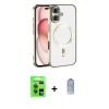 MARSİLYAN™- iPhone 17 Kılıf Nova Işık Özel Seri - Siyah Joko Magic 5D Cam + Raze Metal Kamera Lens - GI