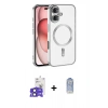 MARSİLYAN™- iPhone 17 Kılıf Nova Işık Özel Seri - Siyah Joko Magic 5D Cam + Siyah Bilvis Titan Kamera Lens