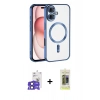 MARSİLYAN™- iPhone 17 Kılıf Nova Işık Özel Seri - Siyah Joko Magic 5D Hayalet Cam + Bilvis Titan Kamera Lens - SH