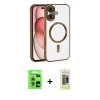 MARSİLYAN™- iPhone 17 Kılıf Nova Işık Özel Seri - Siyah Joko Magic 5D Hayalet Cam + Raze Metal Kamera Lens - AKMR