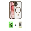 MARSİLYAN™- iPhone 17 Kılıf Nova Işık Özel Seri - Siyah Joko Magic 5D Hayalet Cam + Raze Metal Kamera Lens - AKMI