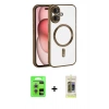 MARSİLYAN™- iPhone 17 Kılıf Nova Işık Özel Seri - Siyah Joko Magic 5D Hayalet Cam + Raze Metal Kamera Lens - GS