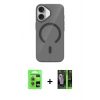 MARSİLYAN™- iPhone 17 Kılıf Pusula Form Özel Seri - Şeffaf 360 Full Body Arka Koruyucu + Raze Metal Kamera Lens - AKMI