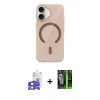 MARSİLYAN™- iPhone 17 Kılıf Pusula Form Özel Seri - Şeffaf 360 Full Body Arka Koruyucu + Bilvis Titan Kamera Lens - AKYL