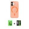 MARSİLYAN™- iPhone 17 Kılıf Pusula Form Özel Seri - Şeffaf 360 Full Body Arka Koruyucu + Raze Metal Kamera Lens - AKYL