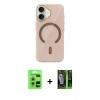 MARSİLYAN™- iPhone 17 Kılıf Pusula Form Özel Seri - Şeffaf 360 Full Body Arka Koruyucu + Raze Metal Kamera Lens - GS