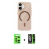 MARSİLYAN™- iPhone 17 Kılıf Pusula Form Özel Seri - Şeffaf 360 Full Body Arka Koruyucu + Raze Metal Kamera Lens - AKYL