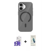 MARSİLYAN™- iPhone 17 Kılıf Pusula Form Özel Seri - Şeffaf Pasifik Cam Ekran Koruyucu + Bilvis Titan Kamera Lens - AKMI