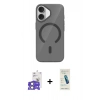 MARSİLYAN™- iPhone 17 Kılıf Pusula Form Özel Seri - Şeffaf Pasifik Cam Ekran Koruyucu + Bilvis Titan Kamera Lens - AKYL