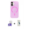 MARSİLYAN™- iPhone 17 Kılıf Pusula Form Özel Seri - Şeffaf Pasifik Cam Ekran Koruyucu + Bilvis Titan Kamera Lens - LA