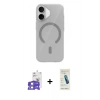 MARSİLYAN™- iPhone 17 Kılıf Pusula Form Özel Seri - Şeffaf Pasifik Cam Ekran Koruyucu + Bilvis Titan Kamera Lens - GS
