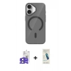 MARSİLYAN™- iPhone 17 Kılıf Pusula Form Özel Seri - Şeffaf Pasifik Cam Ekran Koruyucu + Bilvis Titan Kamera Lens - SH