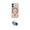 MARSİLYAN™- iPhone 17 Kılıf Pusula Form Özel Seri - Siyah 3D Antistatik Cam Ekran Koruyucu
