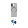 MARSİLYAN™- iPhone 17 Kılıf Pusula Form Özel Seri - Siyah 3D Antistatik Cam Ekran Koruyucu