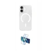MARSİLYAN™- iPhone 17 Kılıf Pusula Form Özel Seri - Siyah 3D Antistatik Cam Ekran Koruyucu