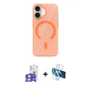 MARSİLYAN™- iPhone 17 Kılıf Pusula Form Özel Seri - Siyah 3D Antistatik Cam Ekran Koruyucu + Bilvis Titan Kamera Lens - GS