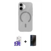 MARSİLYAN™- iPhone 17 Kılıf Pusula Form Özel Seri - Siyah 3D Antistatik Hayalet Cam Ekran Koruyucu + Bilvis Titan Kamera Lens - AKYL