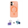 MARSİLYAN™- iPhone 17 Kılıf Pusula Form Özel Seri - Siyah 3D Antistatik Seramik Nano Ekran Koruyucu + Bilvis Titan Kamera Lens - SH
