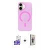 MARSİLYAN™- iPhone 17 Kılıf Pusula Form Özel Seri - Siyah Bilvis 3D Cam Ekran Koruyucu + Bilvis Titan Kamera Lens - LA