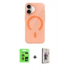 MARSİLYAN™- iPhone 17 Kılıf Pusula Form Özel Seri - Siyah Bilvis 3D Cam Ekran Koruyucu + Raze Metal Kamera Lens - AKMI
