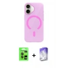 MARSİLYAN™- iPhone 17 Kılıf Pusula Form Özel Seri - Siyah Bilvis 5in1 3D Magic Cam Ekran Koruyucu + Raze Metal Kamera Lens - GI