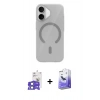 MARSİLYAN™- iPhone 17 Kılıf Pusula Form Özel Seri - Siyah Bilvis 5in1 5D Magic Hayalet Cam Ekran Koruyucu + Bilvis Titan Kamera Lens - AKMI