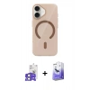 MARSİLYAN™- iPhone 17 Kılıf Pusula Form Özel Seri - Siyah Bilvis 5in1 5D Magic Hayalet Cam Ekran Koruyucu + Bilvis Titan Kamera Lens - AKYL