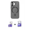 MARSİLYAN™- iPhone 17 Kılıf Pusula Form Özel Seri - Siyah Bilvis 5in1 5D Magic Hayalet Cam Ekran Koruyucu + Bilvis Titan Kamera Lens - AKYL