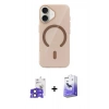 MARSİLYAN™- iPhone 17 Kılıf Pusula Form Özel Seri - Siyah Bilvis 5in1 5D Magic Hayalet Cam Ekran Koruyucu + Bilvis Titan Kamera Lens - SH