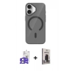 MARSİLYAN™- iPhone 17 Kılıf Pusula Form Özel Seri - Siyah Bilvis Hayalet Cam Ekran Koruyucu + Bilvis Titan Kamera Lens - AKYL