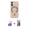 MARSİLYAN™- iPhone 17 Kılıf Pusula Form Özel Seri - Siyah Bilvis Hayalet Cam Ekran Koruyucu + Bilvis Titan Kamera Lens - GS