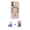 MARSİLYAN™- iPhone 17 Kılıf Pusula Form Özel Seri - Siyah Bilvis Hayalet Cam Ekran Koruyucu + Bilvis Titan Kamera Lens - LA