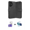 MARSİLYAN™- iPhone 17 Kılıf Siluet Işık Serisi - Siyah 3D Antistatik Cam Ekran Koruyucu + Siyah Bilvis Titan Kamera Lens