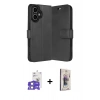 MARSİLYAN™- iPhone 17 Kılıf Siluet Işık Serisi - Siyah Bilvis 3D Cam Ekran Koruyucu + Bilvis Titan Kamera Lens - LA